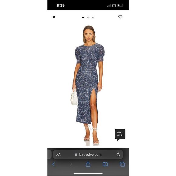 Free People Briella Midi blue size size xs - Picture 3 of 9